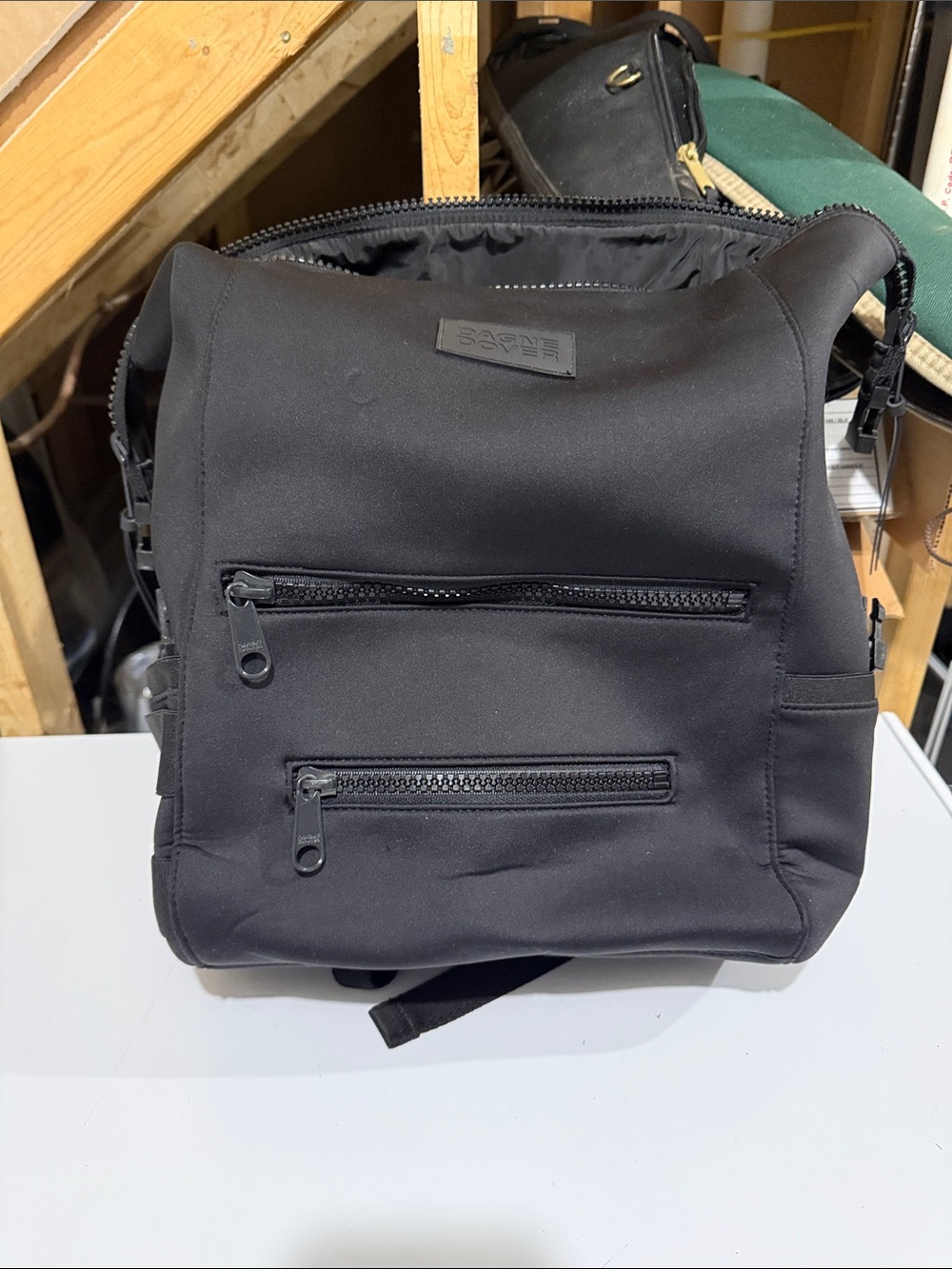 Dagne Dover Indi Neoprene Black Baby Backpack